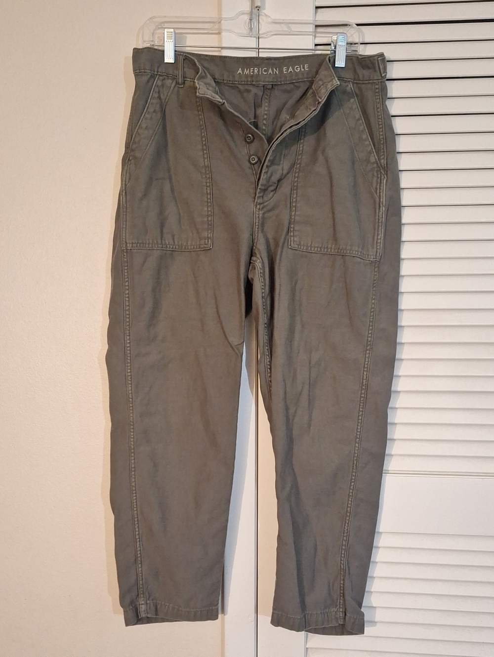 American Eagle Outfitters Olive Green Women's Utility Chinos